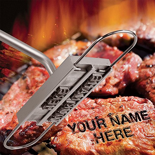 willway BBQ Meat Branding Iron with Changeable Letters Personalized Barbecue Steak Names Press Tool For Grilling