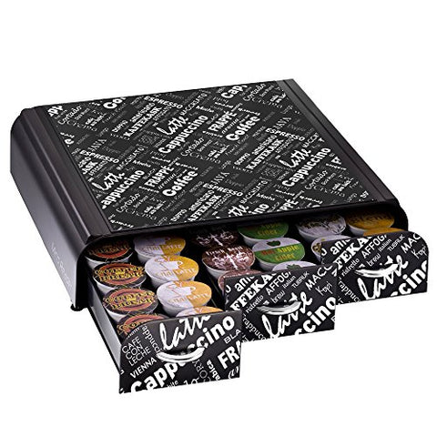 Mind Reader "Anchor" Coffee Pack Drawer for Keurig Vue Packs, Keurig K-Cups, Nespresso Capsules, CBTL/Verismo Pods or Tassimo T-Discs