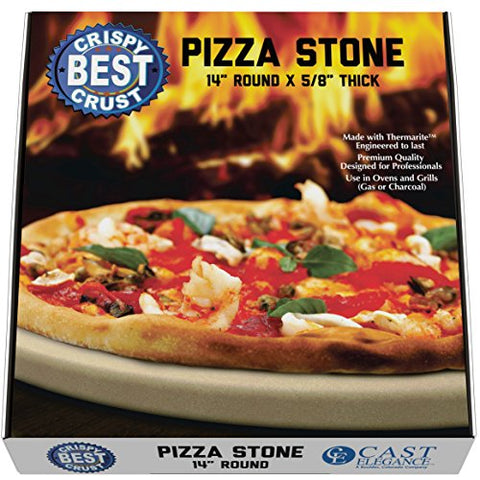 Only Pizza Stone with Thermarite for Best Crispy Crust. Durable, Certified Safe. Good in Ovens & Grills. Free 4"x5" Scraper + Bonus Recipe Ebook.