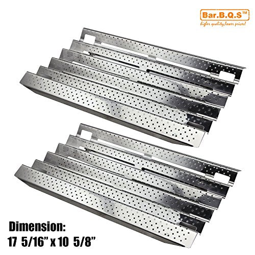 Bar.b.q.s 91931 (2-pack) Stainless Steel Heat Plates Heat Shield, Heat Tent, Burner Cover Replacement for Gas Grill Models Kirkland 720-0432, Kirkland 720-0193, Costco 720-0193, 720-0432 (17 5/16